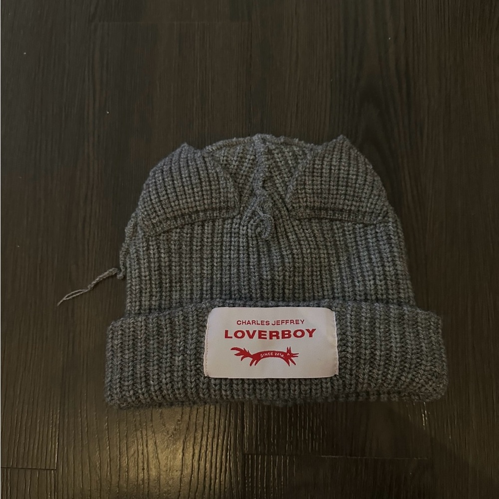 Charles Jeffrey Loverboy Gray Knit Beanie